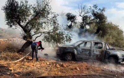 Israeli settlers burn olive trees, injure journalist in West Bank attack Israeli settlers burn olive trees, injure journalist in West Bank attack